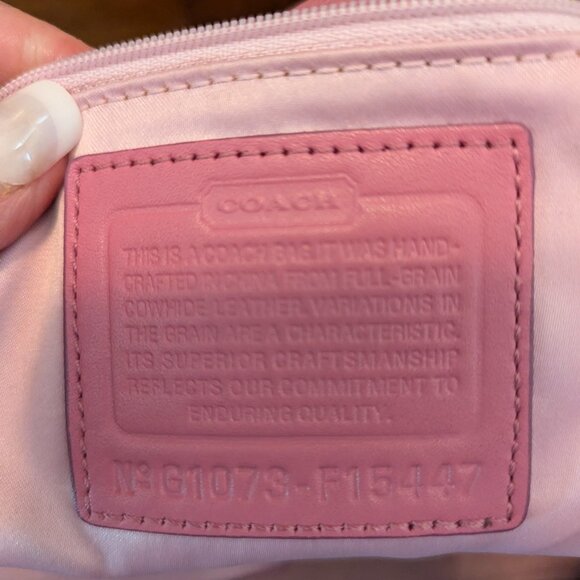 Coach Ashley Leather Satchel In Pink F15447 - Picture 11 of 12